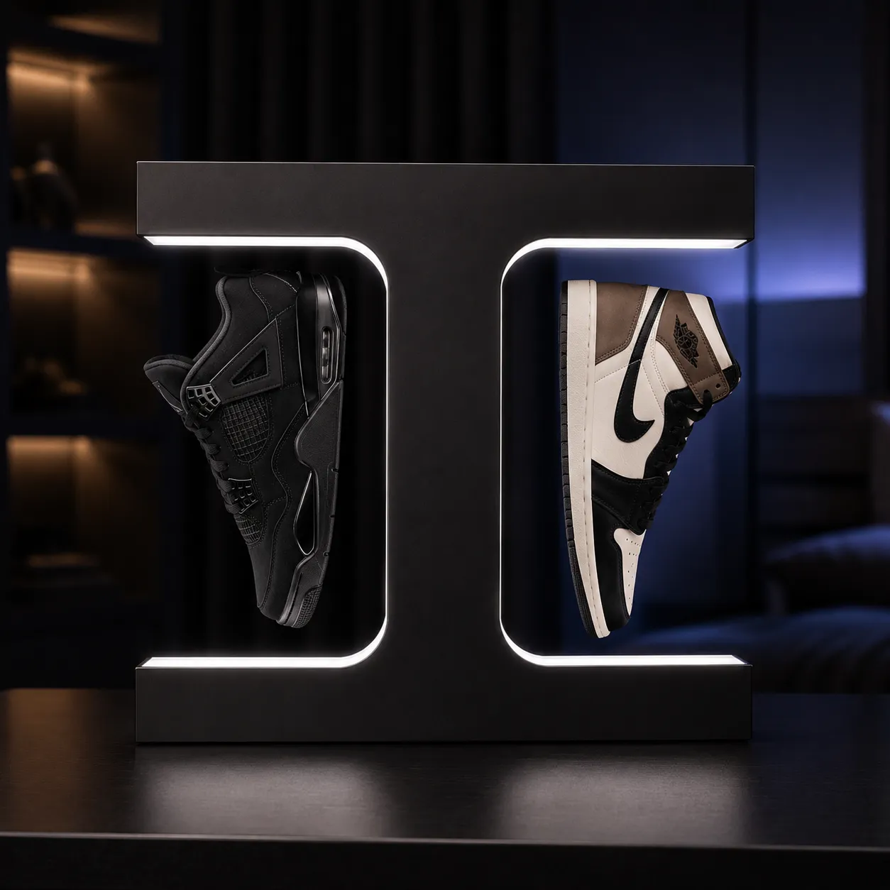 LEVITAS Duo — Double-Sided Floating Sneaker Display
